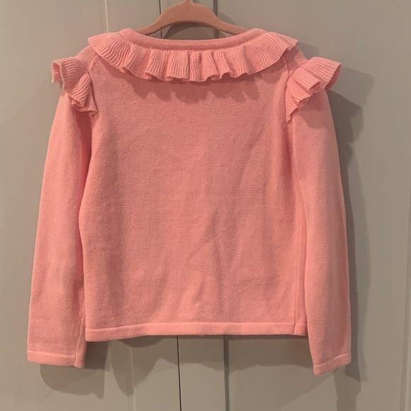 Janie and Jack Pink Ruffle Sweater cardigan - Picture 7 of 15